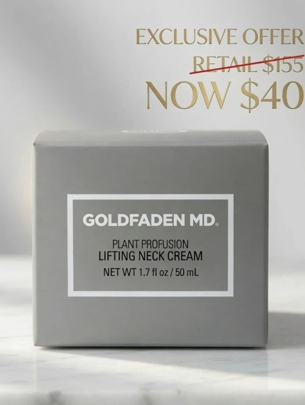 Goldfaden MD Plant Profusion Lifting Neck Cream 1.7 oz 50ml NEW $155 Retail
